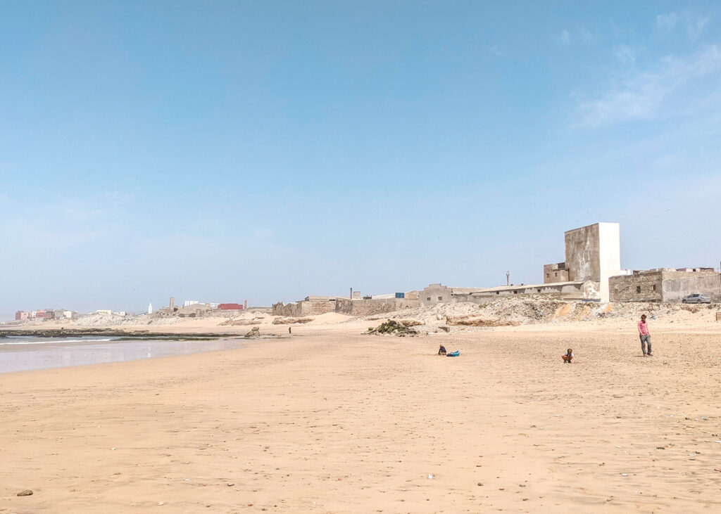 Essaouira beach north of Ramparts