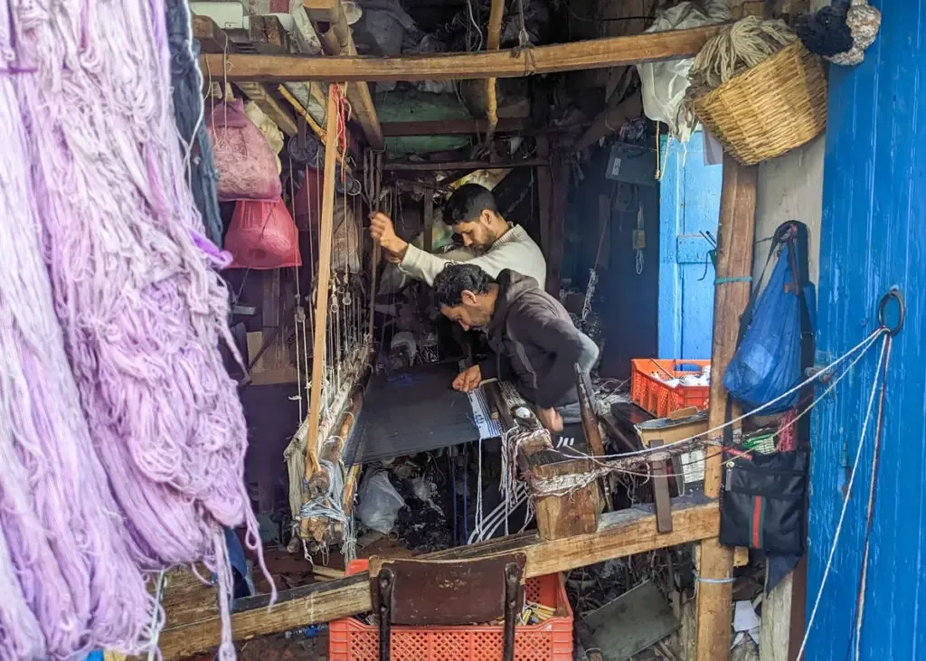 Textile workers at Safi medina