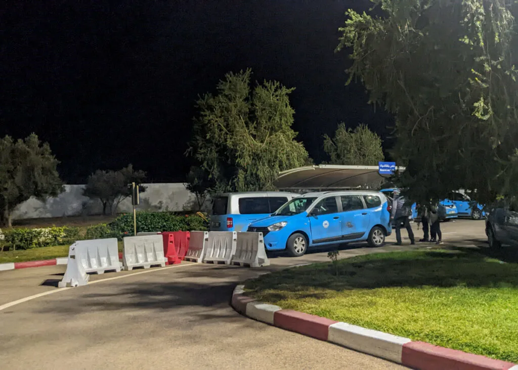 Taxi station at Essaouira airport