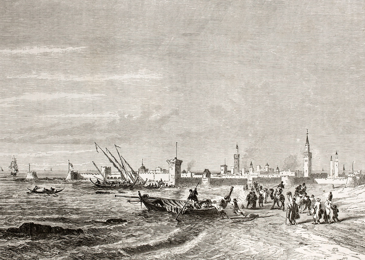 Historical drawing of Essaouira